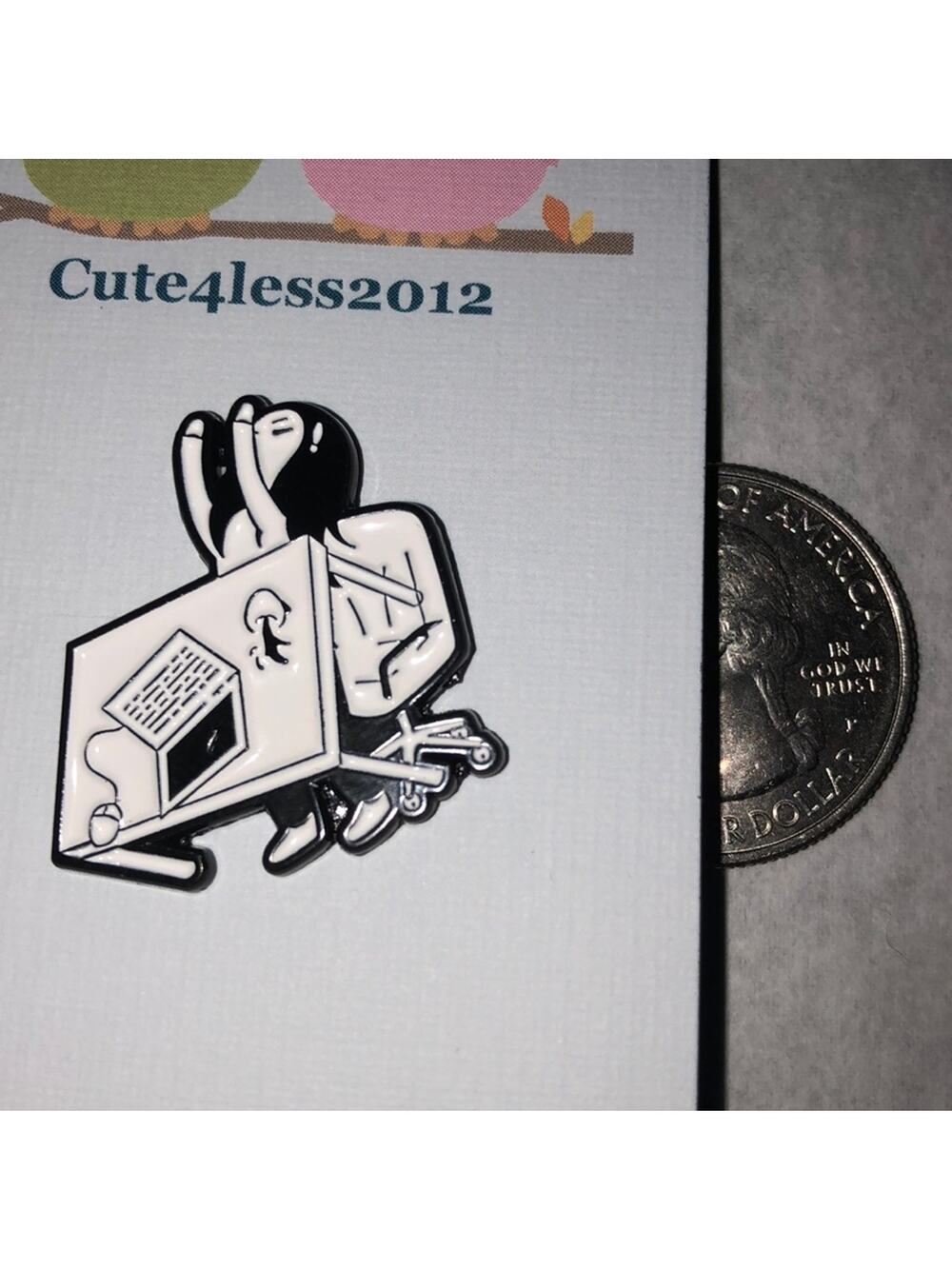Frustrated with Work School Desk Pin Brooch
